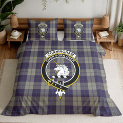 Cunningham Dress Blue Dancers Tartan Crest Bedding Set