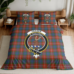 Fraser (of Lovat) Ancient Tartan Crest Bedding Set