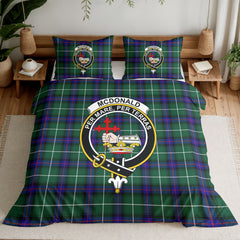 McDonald of the Isles Hunting Modern Tartan Crest Bedding Set
