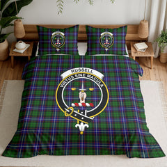 Russell Modern Tartan Crest Bedding Set