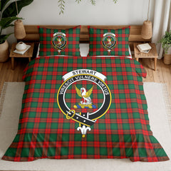 Stewart Atholl Modern Tartan Crest Bedding Set