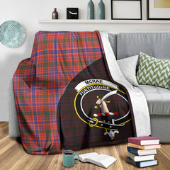 McRae Ancient Tartan Crest Blanket Wave Style