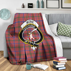 McRae Ancient Tartan Crest Blanket