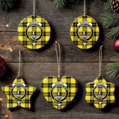 Barclay Dress Modern Tartan Crest Christmas Ceramic Ornament