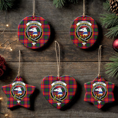 Belshes Tartan Crest Christmas Ceramic Ornament
