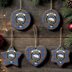 Bethune Ancient Tartan Crest Christmas Ceramic Ornament