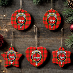MacDonald of Sleat Tartan Crest Christmas Ceramic Ornament