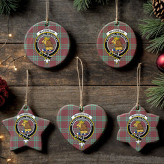MacGregor Hunting Ancient Tartan Crest Christmas Ceramic Ornament
