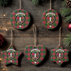 McCullough Tartan Crest Christmas Ceramic Ornament