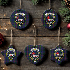 McLafferty Tartan Crest Christmas Ceramic Ornament
