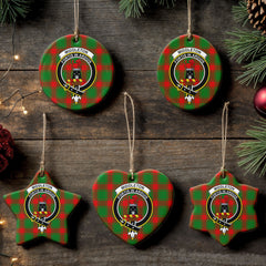 Middleton Modern Tartan Crest Christmas Ceramic Ornament