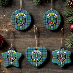 Morrison Ancient Tartan Crest Christmas Ceramic Ornament