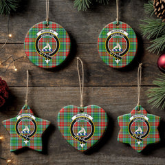 Muirhead Tartan Crest Christmas Ceramic Ornament