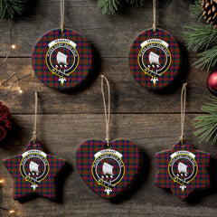 Tennant Tartan Crest Christmas Ceramic Ornament