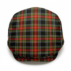 Stewart Black Tartan Flat Caps