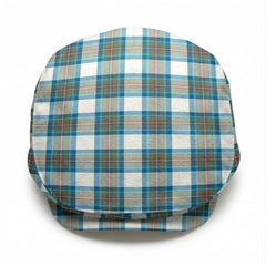 Stewart Muted Blue Tartan Flat Caps