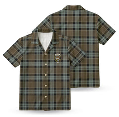 Graham of Menteith Weathered Tartan Crest Hawaiian Shirt