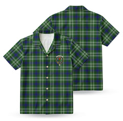 Learmonth Tartan Crest Hawaiian Shirt