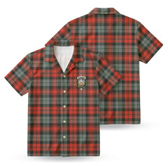 MacLachlan Weathered Tartan Crest Hawaiian Shirt