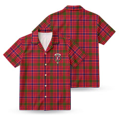 MacRae Modern Tartan Crest Hawaiian Shirt