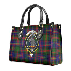 Chalmers Tartan Crest Leather Handbag