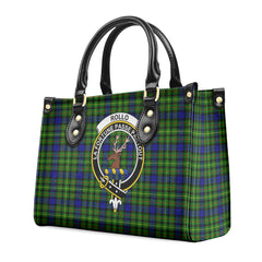 Rollo Modern Tartan Crest Leather Handbag