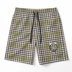 Burns Check Tartan Crest Men's Beach Shorts