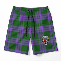 Elphinstone Tartan Crest Men's Beach Shorts