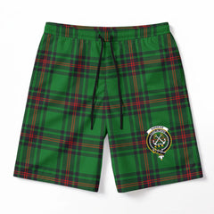 Kinnear Tartan Crest Men's Beach Shorts