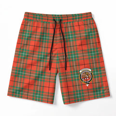 MacAuley Ancient Tartan Crest Men's Beach Shorts