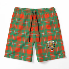 MacGregor Ancient Tartan Crest Men's Beach Shorts