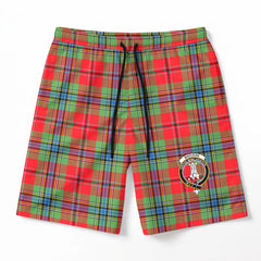 MacLean of Duart Modern Tartan Crest Men's Beach Shorts