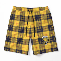 MacLeod of Lewis Ancient Tartan Crest Men's Beach Shorts