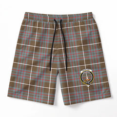McIntyre Hunting Weathered Tartan Crest Men's Beach Shorts