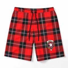Ramsay Modern Tartan Crest Men's Beach Shorts