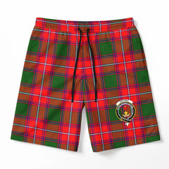 Rattray Modern Tartan Crest Men's Beach Shorts