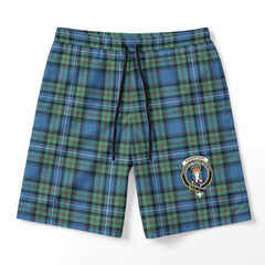Robertson Hunting Ancient Tartan Crest Men's Beach Shorts