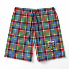 Stirling (of Cadder-Present Chief) Tartan Crest Men's Beach Shorts