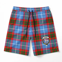 Trotter Tartan Crest Men's Beach Shorts
