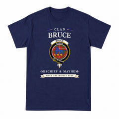 Bruce Modern Tartan Crest Mischief and Mayhem T-shirt