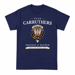Carruthers Tartan Crest Mischief and Mayhem T-shirt
