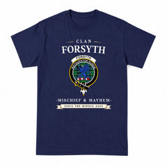 Forsyth Ancient Tartan Crest Mischief and Mayhem T-shirt