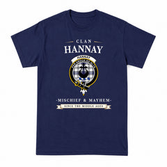 Hannay Modern Tartan Crest Mischief and Mayhem T-shirt