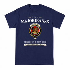Majoribanks Tartan Crest Mischief and Mayhem T-shirt