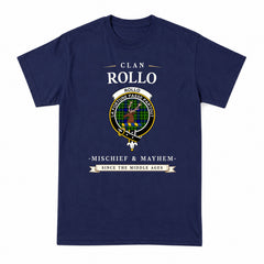 Rollo Modern Tartan Crest Mischief and Mayhem T-shirt