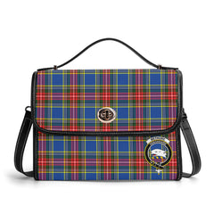 Bethune Modern Tartan Crest Satchel Bag