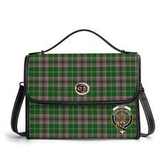 Gray Hunting Tartan Crest Satchel Bag