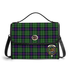 Leslie Hunting Tartan Crest Satchel Bag