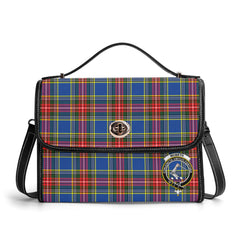 McBeth Modern Tartan Crest Satchel Bag