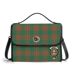 Menzies Green Ancient Tartan Crest Satchel Bag